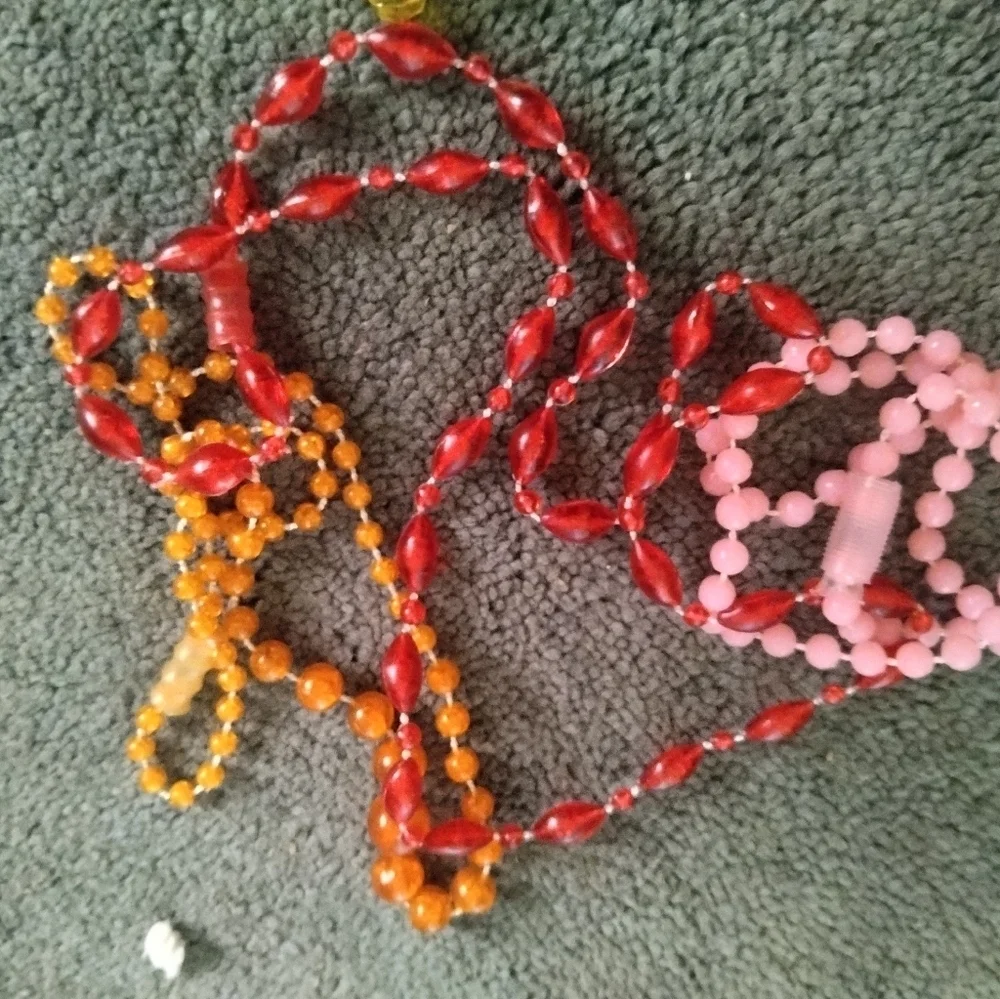 20 Assorted necklace beads for Mardi gras brand new never used​